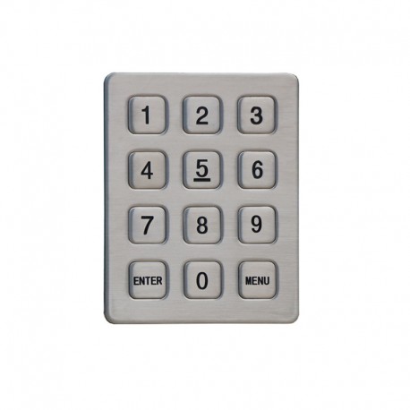 High Quality 12 keys 3*4 matrix stainless steel Vandal-resistant Acess Control Keypad