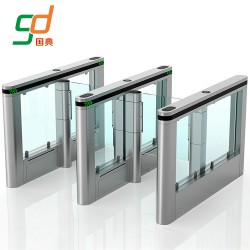 High quality security automatic aluminum swing barrier optical turnstile