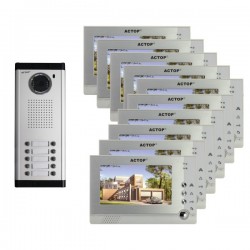 Audio doorbell wired video door phone intercom for apartment multi-apartment