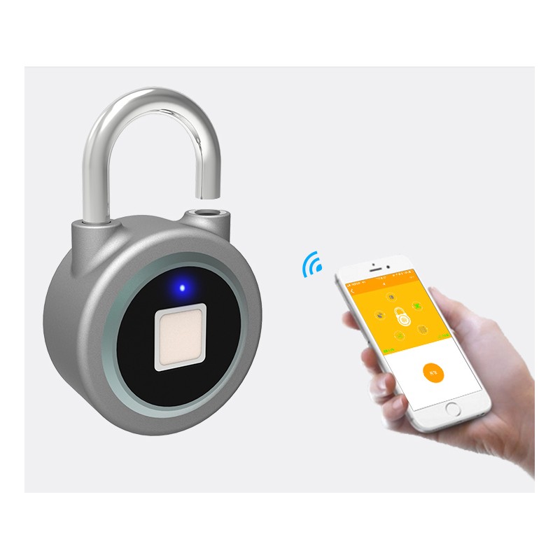 Password Unlock Multipurpose Padlock Door Luggage Case Lock for Android iOS System Decdeal BT Fingerprint Smart Keyless Lock Waterproof APP Button Fingerprint 