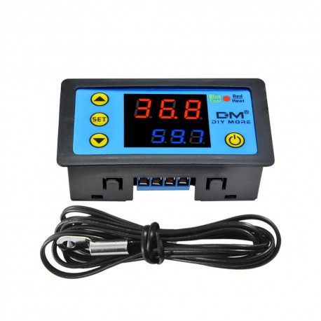 Thermostat Numérique W3230 - Capteur -55°C à 120°C - 24V 20A - Pour Chauffage Ou Refroidissement